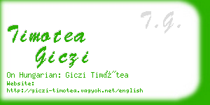 timotea giczi business card